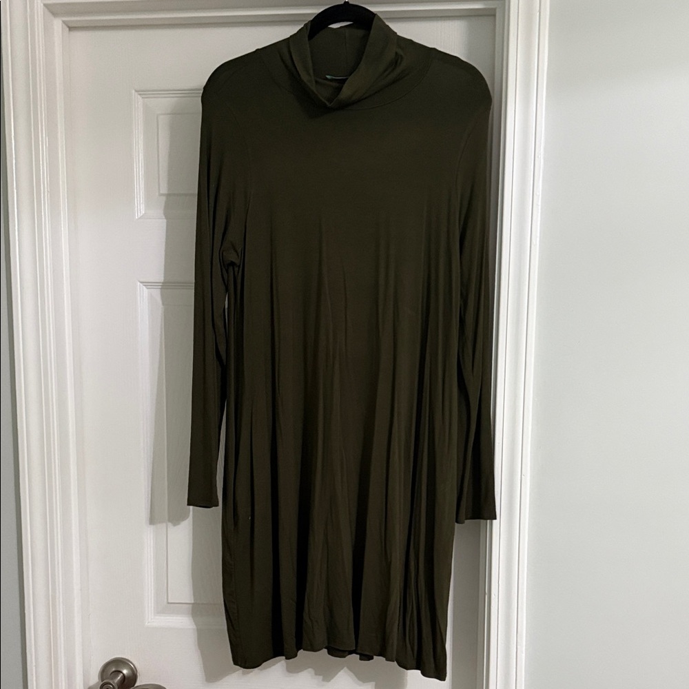 Karlie Long Sleeve Olive Dress